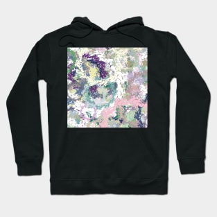 Random Rabbits - abstract dark pastel rabbit pattern Hoodie